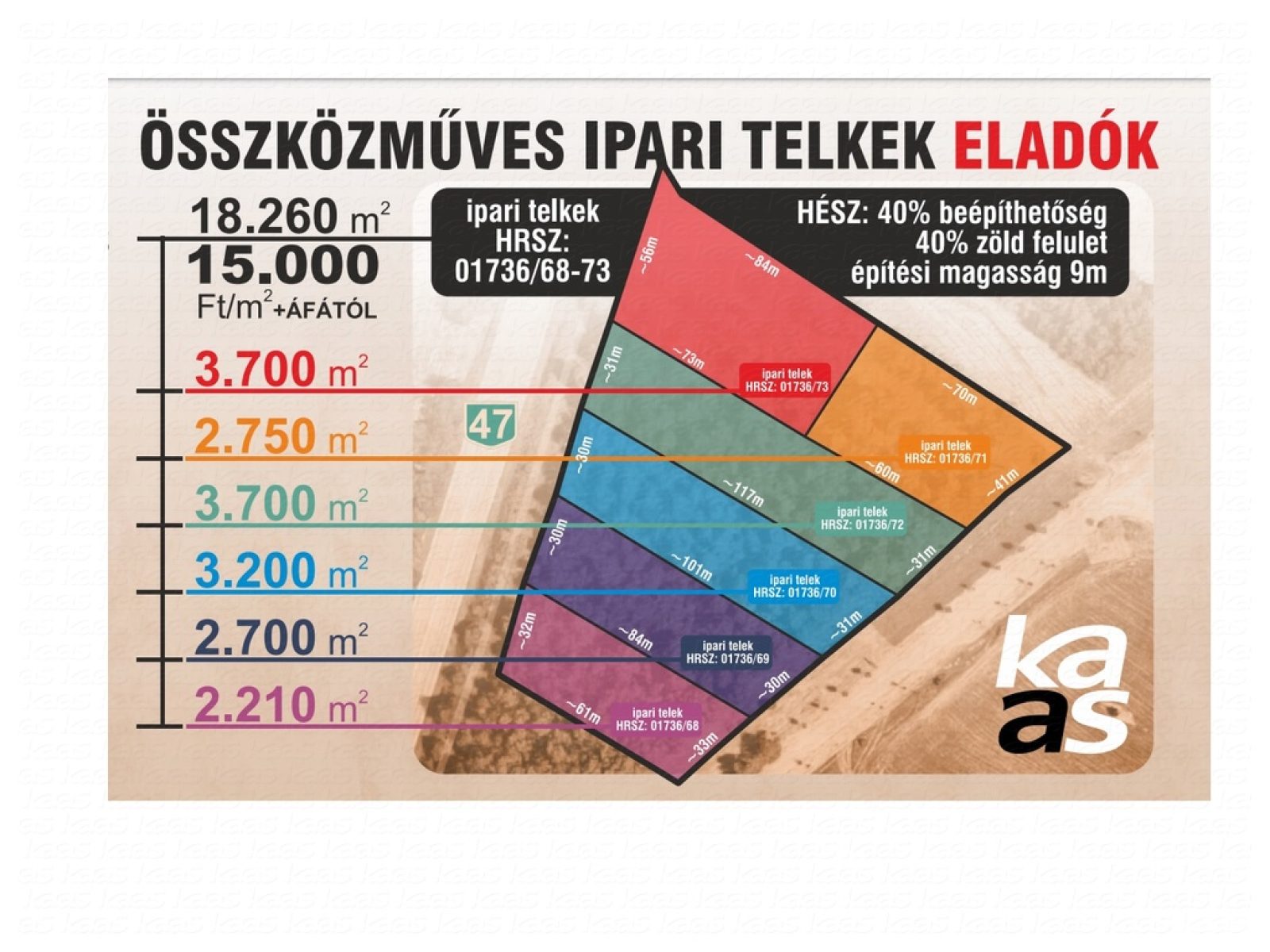 Összközműves ipari telek